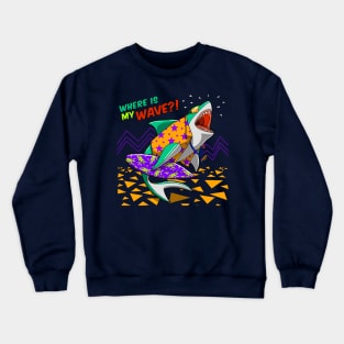 surfer shark Crewneck Sweatshirt